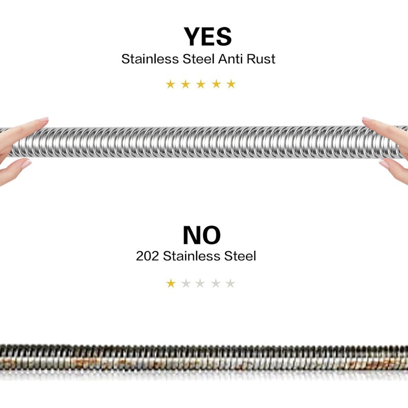 RUMOSE 98 inches Shower Hose Extra Long Stainless Steel Shower