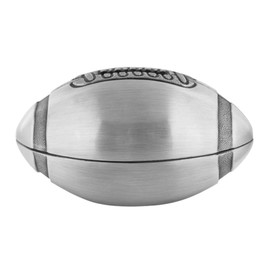 ibasenice Rugby Shaped Piggy Bank for Boys, Metal Coin Bank, Money Bank, Kids Decorative Coin Pot, Silver, 4.92 X 2.76 X 2.76 Inches, Ideal for Children, Home Decor