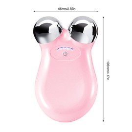 Microcurrent Face Massager, Beauty Device, 3D Roller Massager, Face Massager, Face Lifting, Face Lifting, Skin Tightening, Rejuvenation, Beauty, Handheld Device, Microcurrent Skin Care (Pink)