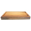 EcoDecors, Teak Cutting Board 10"x6", Reversible Compact Teak Wood Edge