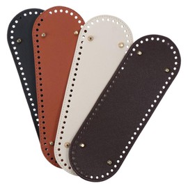 hobbyhub 4Pcs 4 Colors 30x10cm/12x4inch PU Leather Bag Bottom Shaper,Oval Bag Bottom Shaper Pads for Wallet, Bags,DIY Handcraft