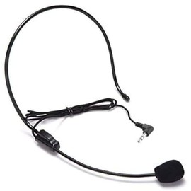 AKindle 3.5mm Wired Condenser Headset Microphone, Flexible Wired Boom Conference Speech Speaker for Coaches, Tour Guides,Presentations （Cord Length 3.3ft）