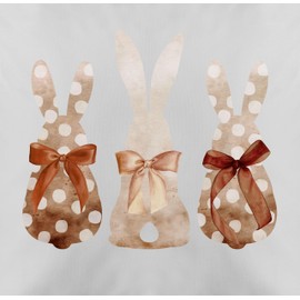 Cushion 50 x 50 cm - Rabbit - Cute Rabbit Trio Bunny Band Happy Rabbit Group Rabbit Family Easter Bunny Easter Party - 50 x 50 cm - Grey - Easter Bunny Motif