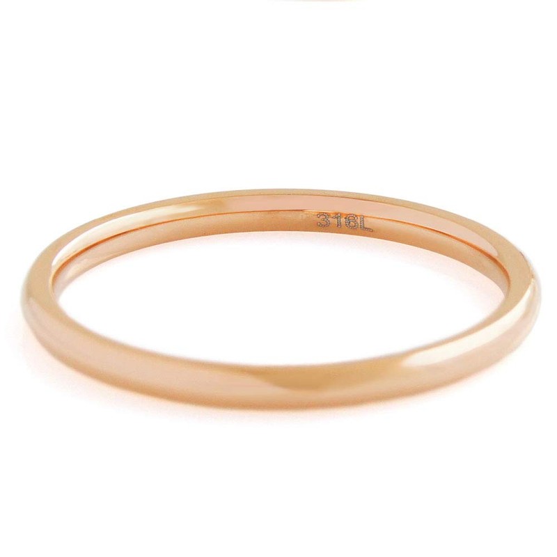 2PIECES Brand sr0152 Stainless Steel Accessory Ring, Unisex, Simple, Hypoallergenic,