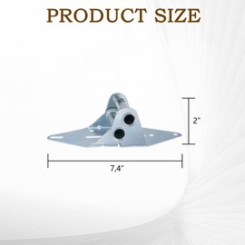 Garage Door Hinges #4 with Mounting Bolts, Heavy Duty, 2-Pack, 14 Gauge, Galvanized Finish, Residential/Light Commercial