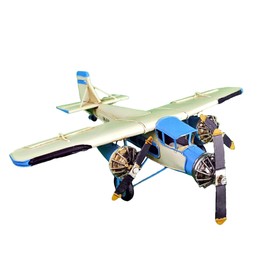 TRABEATOGA Vintage Metal Model Airplane Decoration in Durable Iron Vintage Style Airplane Model Home Wall Decor Wall Sculpture Desktop Ornament