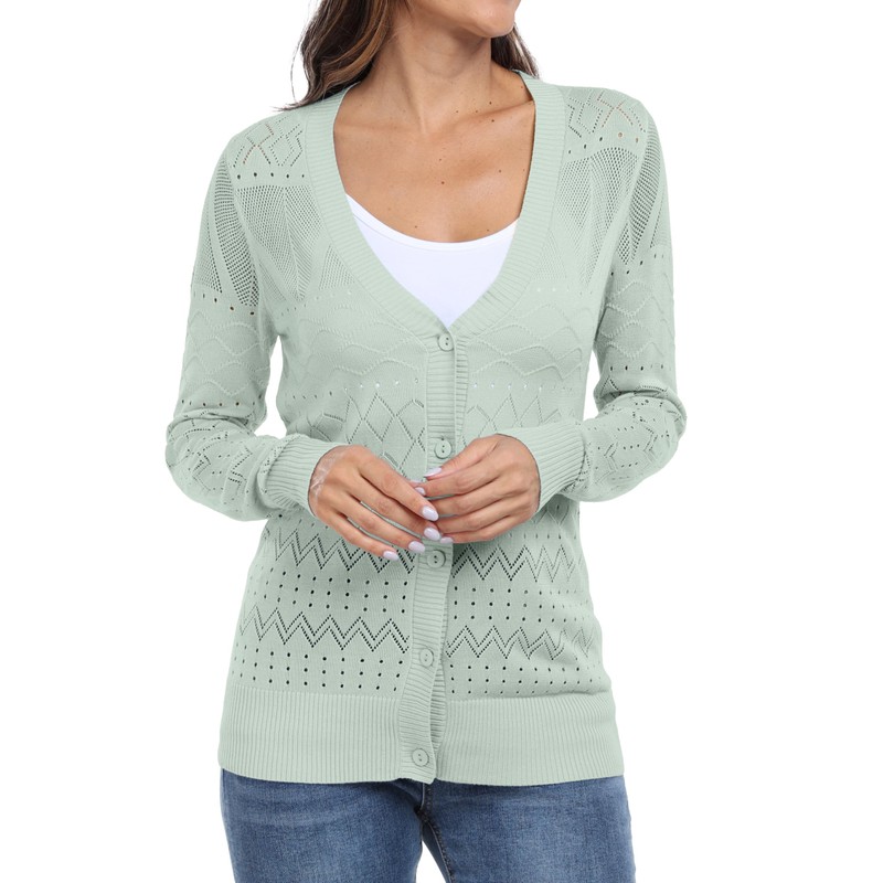 GRECERELLE Cardigan for Women Elegant Lightweight Thin Summer Cardigan with