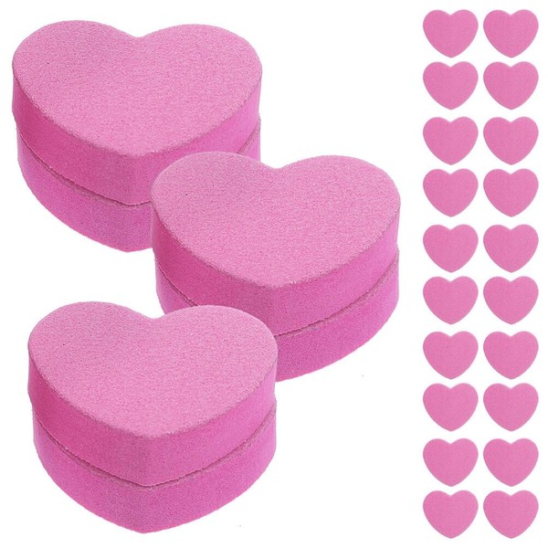 Ipetboom 100pcs Heart Shape Double Sided Nail File Strips Nail