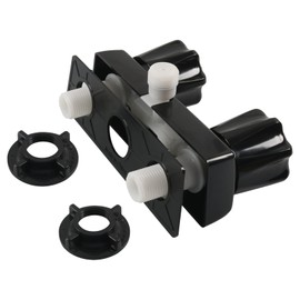 Eagles RV Shower Faucet - Camper Shower Faucet Valve, 4" RV Shower Replacement Valve Diverter 2 Knob Handles for Outside and Inside Bathroom Shower(Black Base - Black Acrylic Knob)
