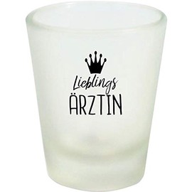 ShirtInStyle Schnapsglas Glas Lieblingsärztin, Dankeschön Anerkennung