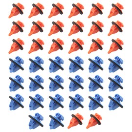 Topkidame 40pcs Fender Flare Retainer Clips Fastener Rivets for Bumper Fender Liner 75495-35010 75397-35010 Compatible with Toyota 4Runner Tacoma RAV4 Highlander FJ Cruiser