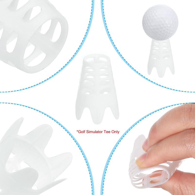 PATIKIL Golf Simulator Tees, 20Pcs Plastic Golf Tees Mat Practice
