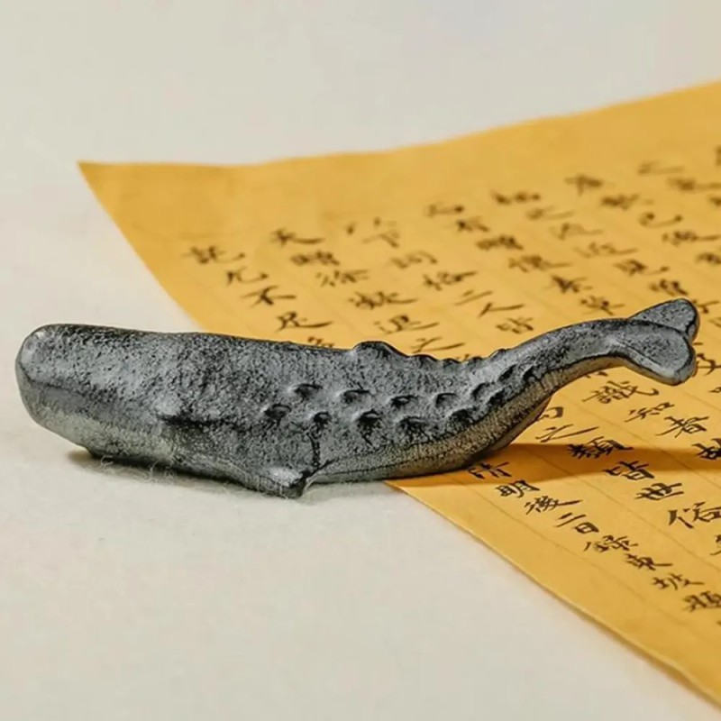 Pisapapeles De Ballena, Figura De Animal De Hierro Fundido,
