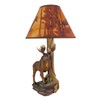 North American Bull Moose Table Lamp w/Shade