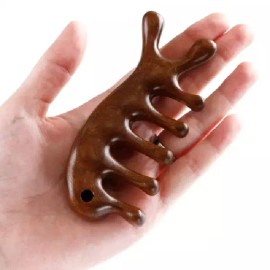 (색상 괄사-우드)나무괄사 얼굴 승모근 근막 마사지 우드 괄사 (Wood Color) Wooden Facial Massage Tool for Masseter Muscle Relaxation