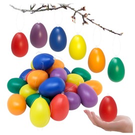 com-four® 24 x Easter Eggs for Hanging – Easter Decoration in Bright Colours – Decorative Easter Eggs – Size: 8 cm