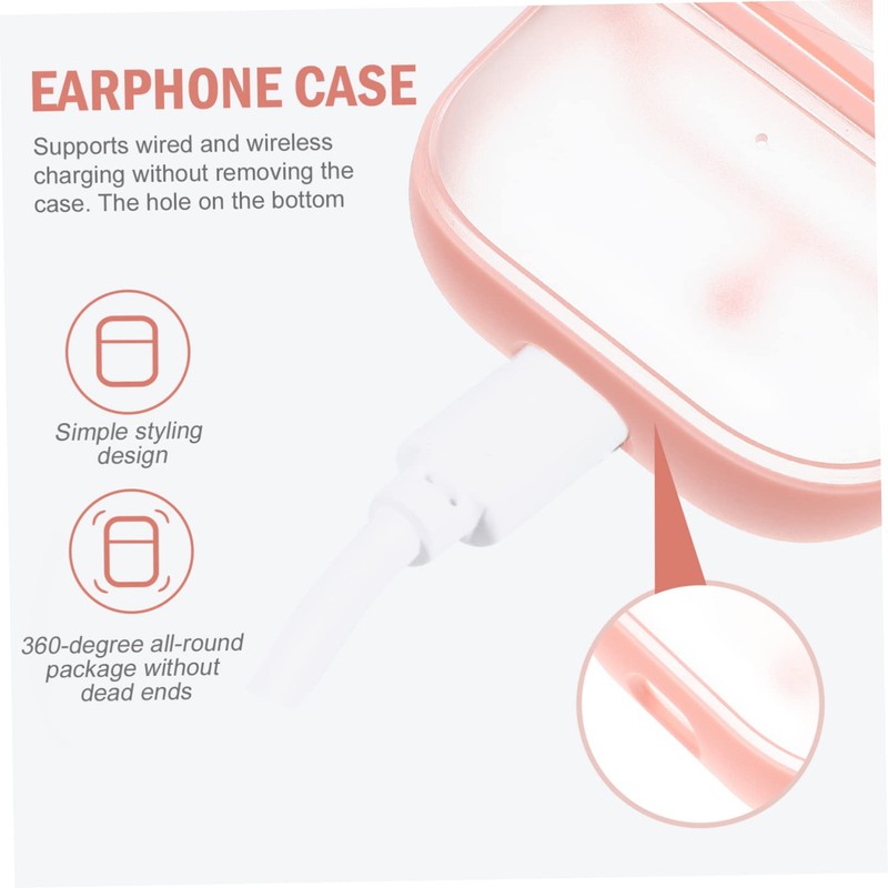 Gatuida 2sets Wireless Earbud Protector Case Stylish TPU Protective Cover