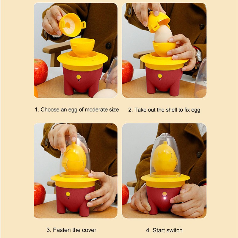 Egg Scrambler Shaker Lovely Electric Mini Portable USB Charging Golden