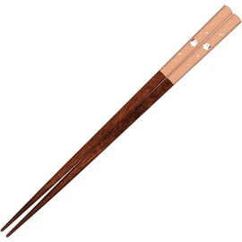 Sunlife H-06758 Chopsticks, Dishwasher Safe, Adult, Long, Cute, 8.9 inches (22.5 cm), Natural Wood, Brown, Made in Japan
