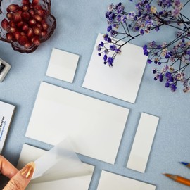 Bsrbock Transparent Sticky Notes 650 Sheets, Clear Sticky Notes, See Through Invisible Translucent Sticky Notes for School, Office 13 Packs, (1.5"x1.5", 3"x1", 3"x2", 3"x3", 3"x4",3"x5")