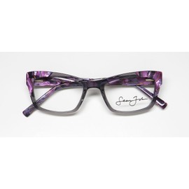 Sean John 6027 Cat Eye Eyeglass Frame/Glasses Colorful Celebrity Designer Womens [52-19-145, smoke crystal]