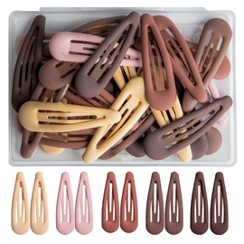 30PCS Colorful Barrette Hair Clips 4.8x1.4cm Matte Snap Hair Clips,Non-Slip Metal Hair Clips,Cute Solid Colors Hair Accessories Hair Pins for Women, Girls(5 Colors)