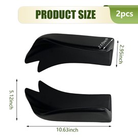 Sephile 2 PCS Car Rear Bumper Protection Corner, 10.62" x 5.11" Spoiler Rear Lip Fender Side Skirt Splitter Canard Anti-Collision Bumper Corner, Modification Accessories, for Cars (Gloss Black)
