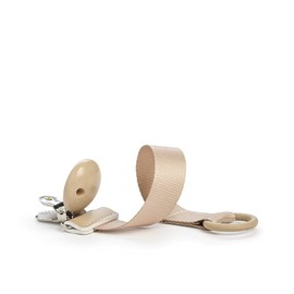 Elodie 5477 Pacifier Clip Wood Pure Khaki Pacifier Clip Nordic Brand Cute Pacifier Clip