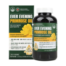 Evergreen (health food) Evergam Linolenic Acid Evening Primrose Oil 1025mg 365 Capsules Latest Manufacturing Long Expiration Date / 에버감마리놀렌산달맞이꽃종자유 1025mg365캡슐  최신제조 넉넉한소비기한