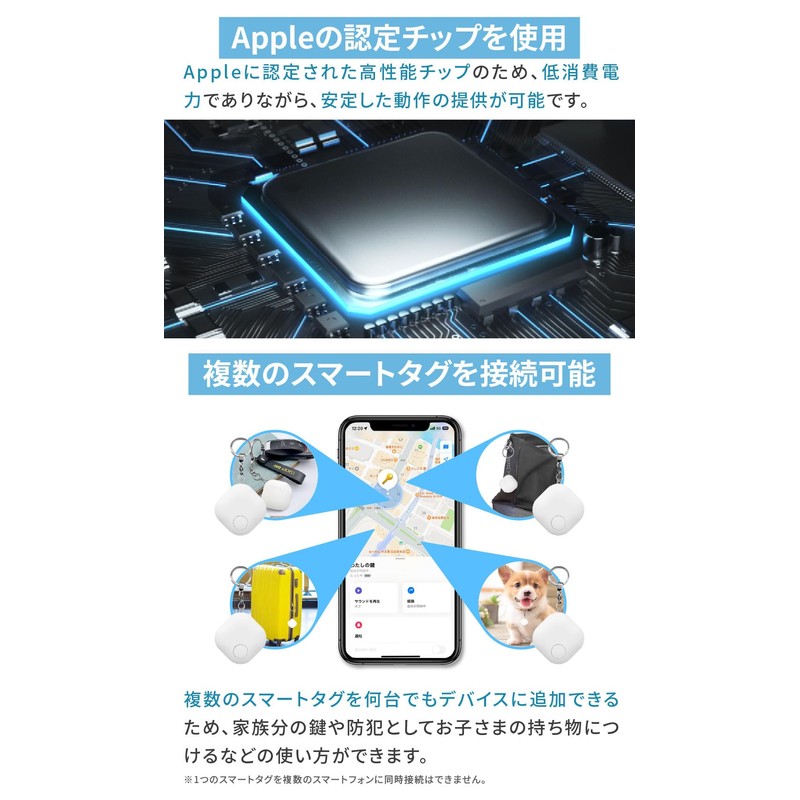 Air Tag Compatible, Anti-lost Tag, Smart Tag, 2024 Latest MFI