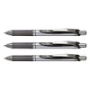 ぺんてる ボールペン ノック式エナージェル 0.7mm シルバー軸 黒インキ BL77-A 【 ３本】