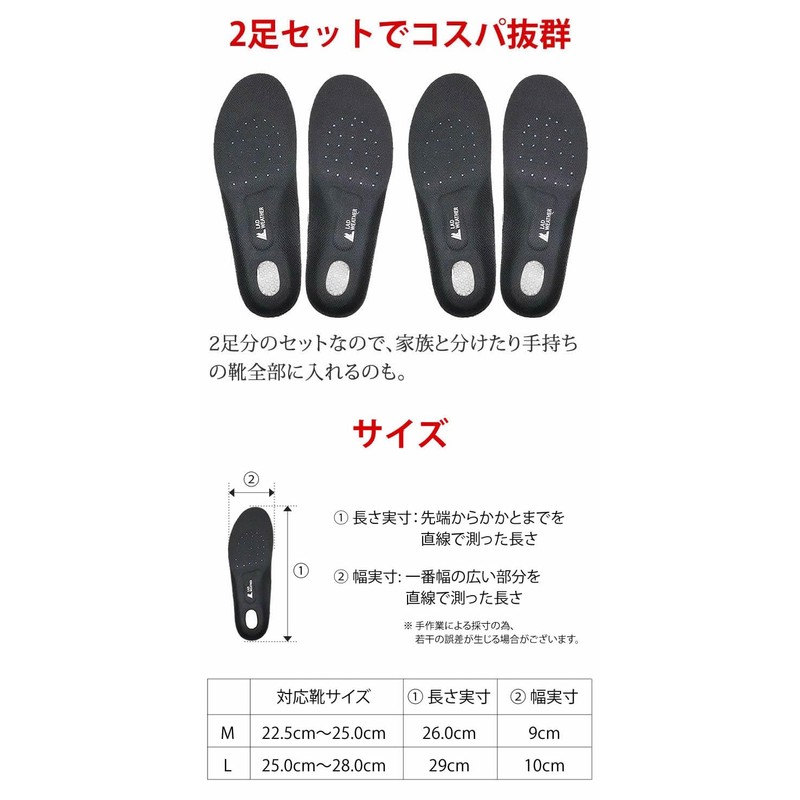 Lad Weather Insoles, 2 Pairs Set, Great Price, High Resilience