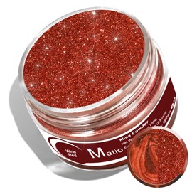 Matio Wine Red Mica Powder for Epoxy Resin, 1.8oz/ 50g Pearlescent Effect Mica Powder Natural Color Pigment for Soap Making, Bath Bomb, Candle Dye, Resin Craft, Paint, Nails Art, Jewelry,Slime Pigment