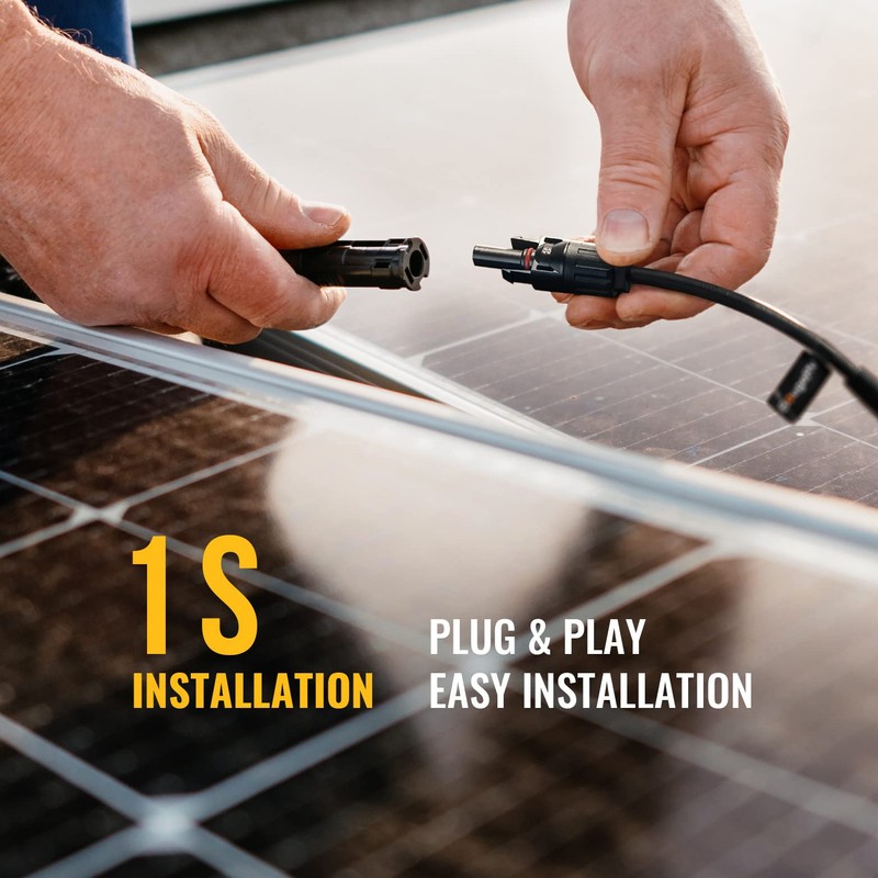 BougeRV 2 Pairs Solar Connectors Y Branch Parallel Adapter Cable
