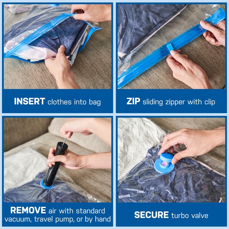 Spacesaver Vacuum Storage Bags with Hand Pump - Vacuum Seal