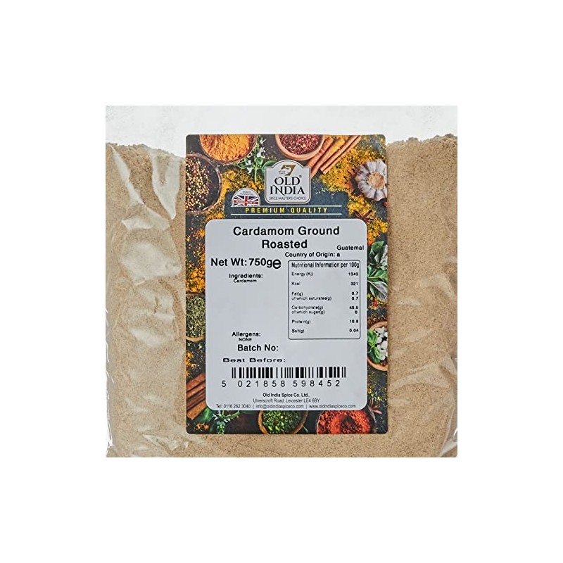 Old India Cardamom Ground Roasted 750g