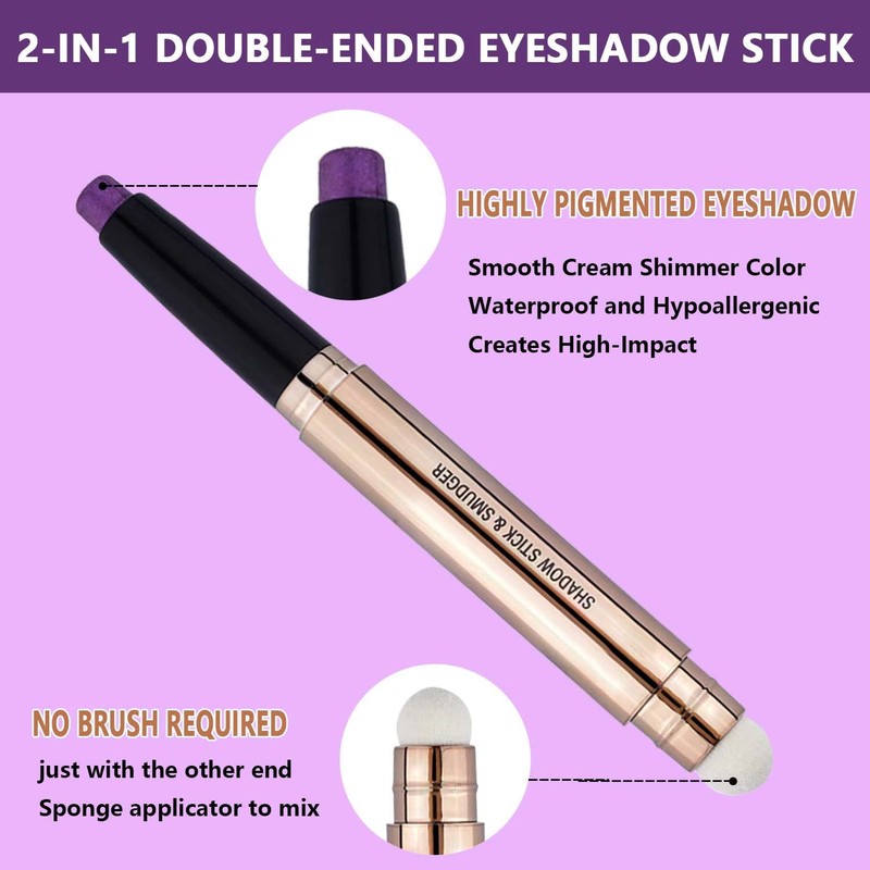 Purple Eyeshadow Stick Eyeliner pencil For Eye Makeup Cream Shimmer