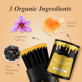 Pure Shilajit |Shilajit Honey Sticks |85+ Trace Minerals,Boost Energy |Enhance Immunity |shilajit for Men |30 Sticks