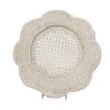 Rattan Scalloped Round Charger Plate in Cream - 1 Charger
