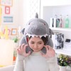Bury Tony Shark Soft Hooded Travel Neck Pillow, Cartoon Animal