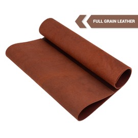 Shkira 12''X24'' Genuine Brown Leather Sheets for Crafts - Square 2.0MM Thick Genuine - Thick Cowhide Pieces Square - Leather Sheet for Arts and Crafts