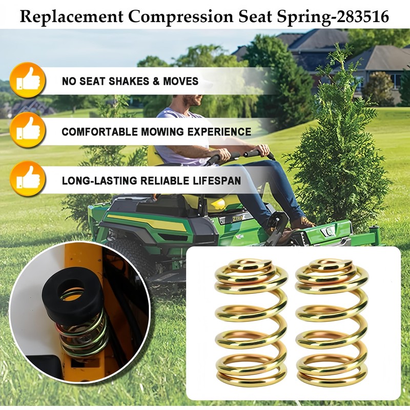 VIQAEKK 283516 Riding Lawn Mower Compression Seat Spring, 2 Pack