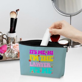 4 Pack Funny, Lawyer Gifts, Legal Practitioner Gift Prosecutor Graduation Appreciation Makeup Bag Funny Cosmetic Bags for Women Law Judge Attorney Student, Paralegal Prosecutor Birthday Christmas