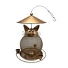 Mottoess Metal Hanging Squirrel Proof Bird Feeder for Wild Birds,