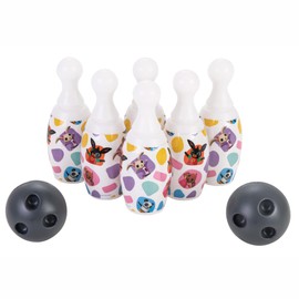 ODS - Bing Kids Bowling Set of 6 Skittles and 2 Balls with Ball Holder, Height 20 cm, Recommended Age +10 Months