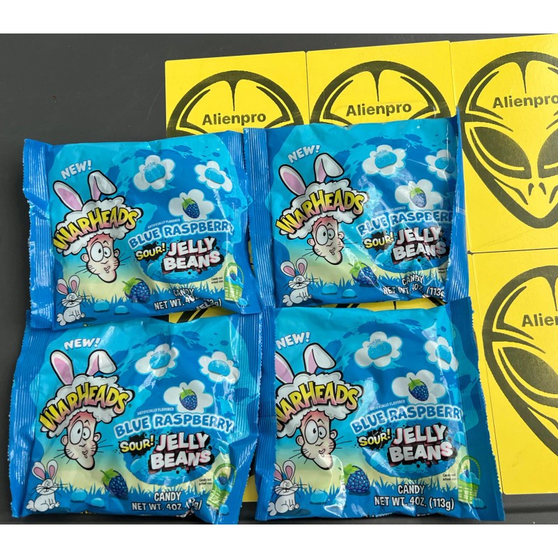 Jelly Belly 4Warheads Blue Raspberry Sour Jelly Beans Candy 4oz