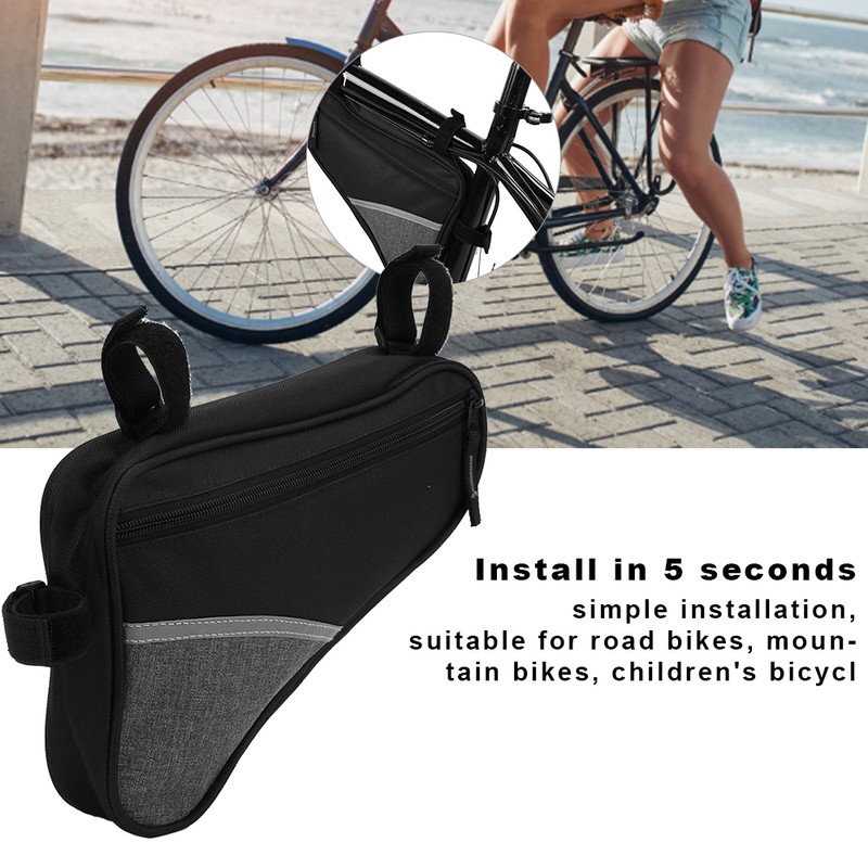 Bike Triangle Bag Outdoor AntiSplash Waterproof Front Beam Large Capacity