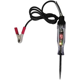 Probador de circuito LCD digital retroiluminado de 3 a 48 V  probador de circuito LED digital de 3 a 60 V CC  luz de prueba con cable de resorte