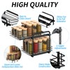 BOIVSHI 2-Tier Spice Rack, Pull Out Spice Racks Organizer for