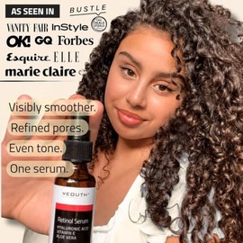 YEOUTH - Suero Facial - Serum Facial de Retinol con Ácido Hialurónico, Vitamina E y Aloe Vera, Serum Antimanchas, Antiedad, Antiarrugas e Hidratante  